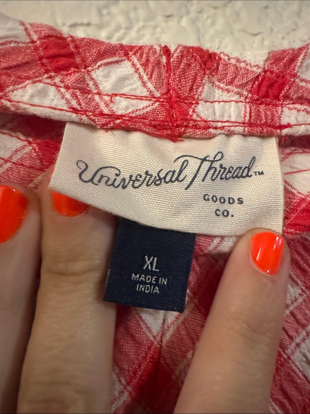 Universal Thread Red and White Gingham Maxi Skirt - Picture 3 of 4